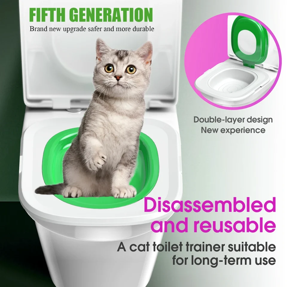 Fifth generation cat and dog toilet training artifact squatting toilet pet toilet guide cat litter box removable and washable